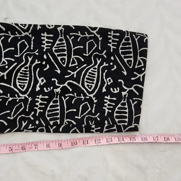 VINTAGE SamHilu black and white cotton fish tribe jacket size L - Picture 7 of 14